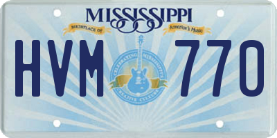 MS license plate HVM770