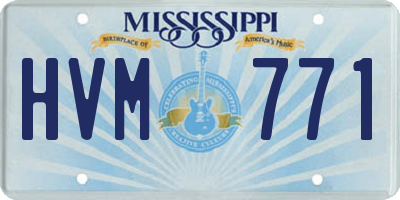 MS license plate HVM771