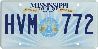 MS license plate HVM772
