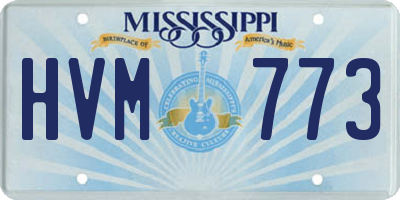 MS license plate HVM773