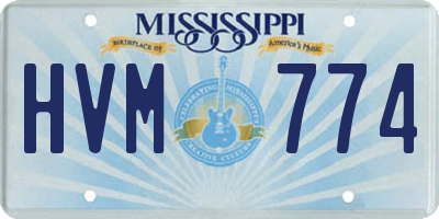 MS license plate HVM774