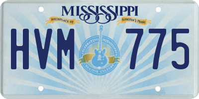 MS license plate HVM775