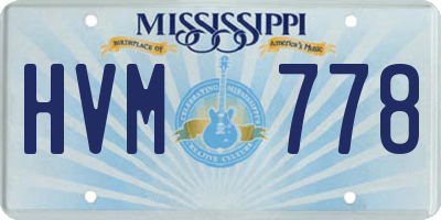 MS license plate HVM778