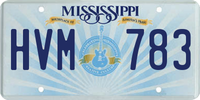 MS license plate HVM783