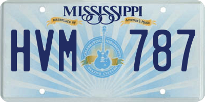 MS license plate HVM787