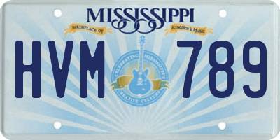 MS license plate HVM789