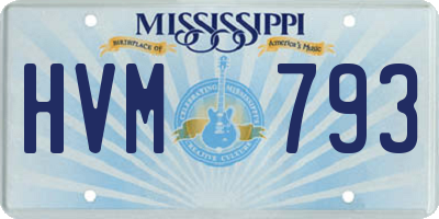MS license plate HVM793