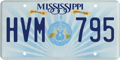 MS license plate HVM795