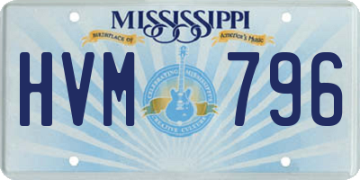 MS license plate HVM796