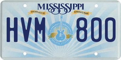 MS license plate HVM800