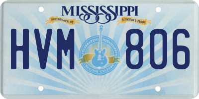 MS license plate HVM806