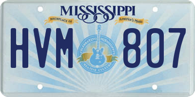 MS license plate HVM807