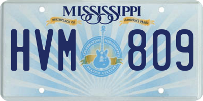 MS license plate HVM809