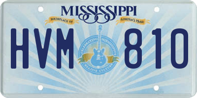 MS license plate HVM810