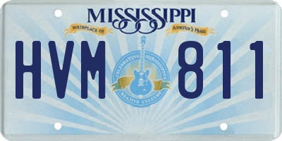 MS license plate HVM811