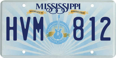 MS license plate HVM812