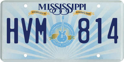 MS license plate HVM814