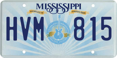 MS license plate HVM815