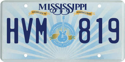 MS license plate HVM819