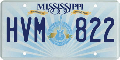 MS license plate HVM822