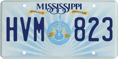 MS license plate HVM823