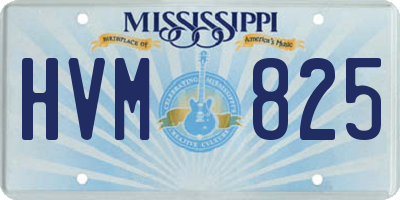 MS license plate HVM825