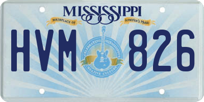 MS license plate HVM826