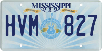 MS license plate HVM827