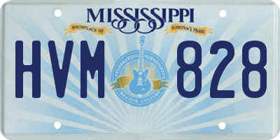 MS license plate HVM828