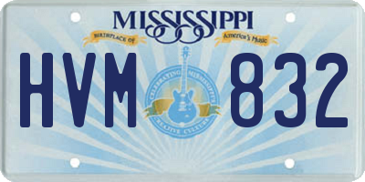 MS license plate HVM832