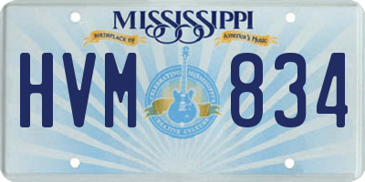 MS license plate HVM834