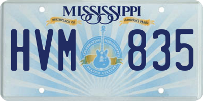 MS license plate HVM835