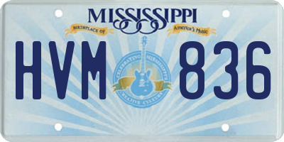 MS license plate HVM836