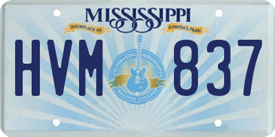 MS license plate HVM837