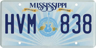 MS license plate HVM838