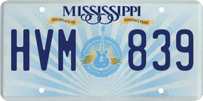 MS license plate HVM839