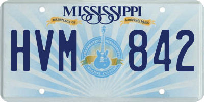 MS license plate HVM842