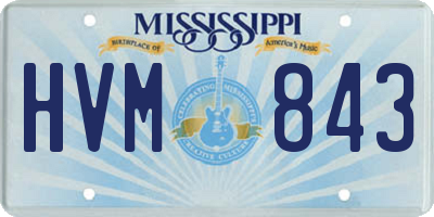 MS license plate HVM843