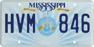 MS license plate HVM846