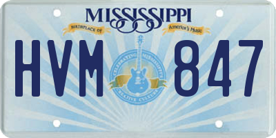 MS license plate HVM847