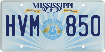 MS license plate HVM850