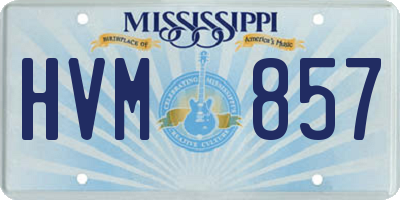 MS license plate HVM857