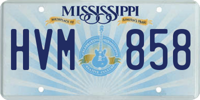 MS license plate HVM858