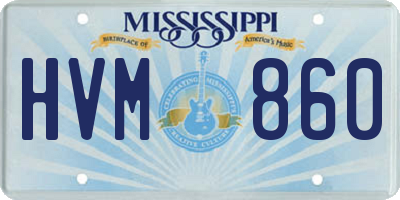 MS license plate HVM860