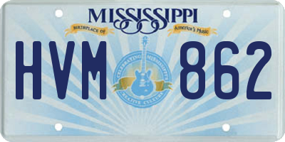 MS license plate HVM862