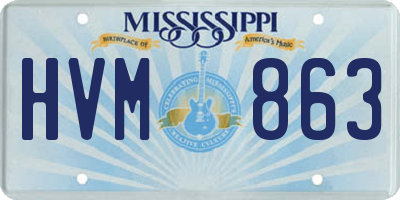 MS license plate HVM863