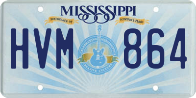 MS license plate HVM864