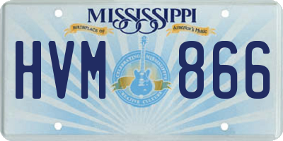 MS license plate HVM866