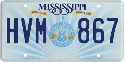 MS license plate HVM867