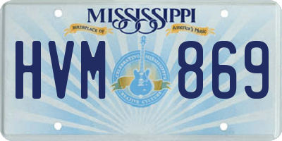 MS license plate HVM869